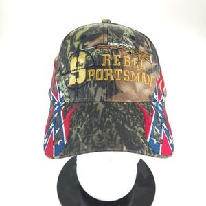 Real Tree Camo Strap Back Hat Rebel Sportsman Armory Rifles Southern States